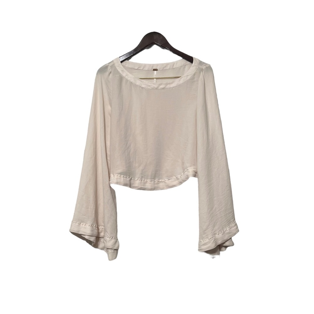 FREE PEOPLE Wide Sleeve Sheer Blouse Top - Picture 6 of 6